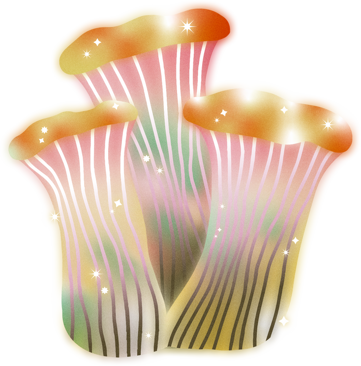 Dreamy Psychedelic Mushrooms