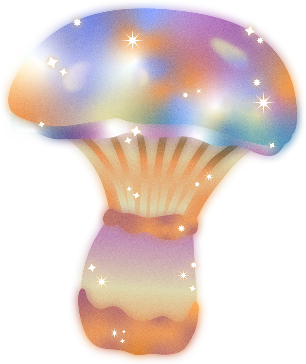 Dreamy Psychedelic Mushroom